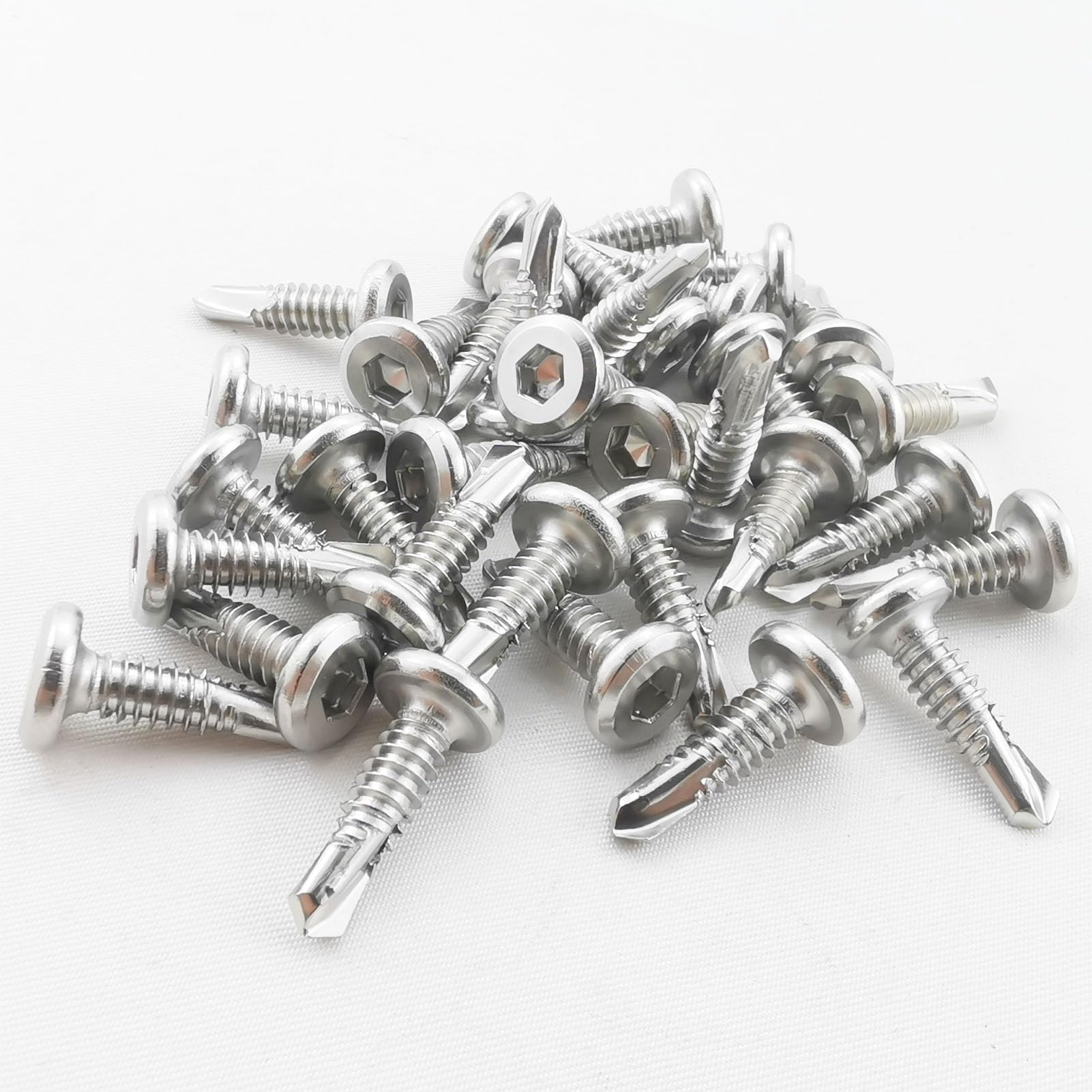 60 Stainless Steel Sheet Metal Screws - Self Tapping -4