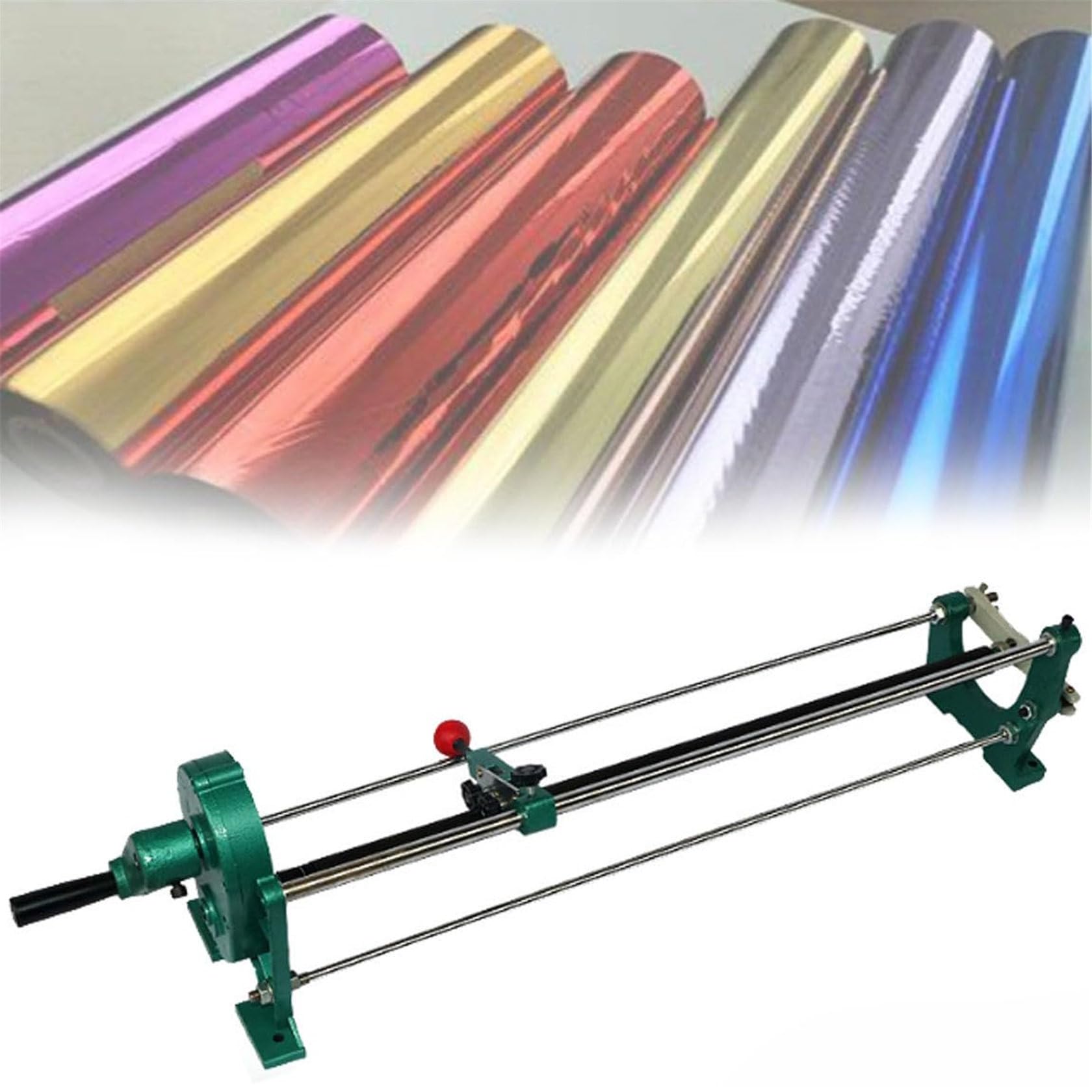 GYKOZY Manual Hot Stamping Foil Paper Cutters, Pu Vinyl Cutting Machine, Foil Paper Roll Cutters, Inner Core Diameter 25-27 Mm, For Bronzing Wallpaper Film Slitting