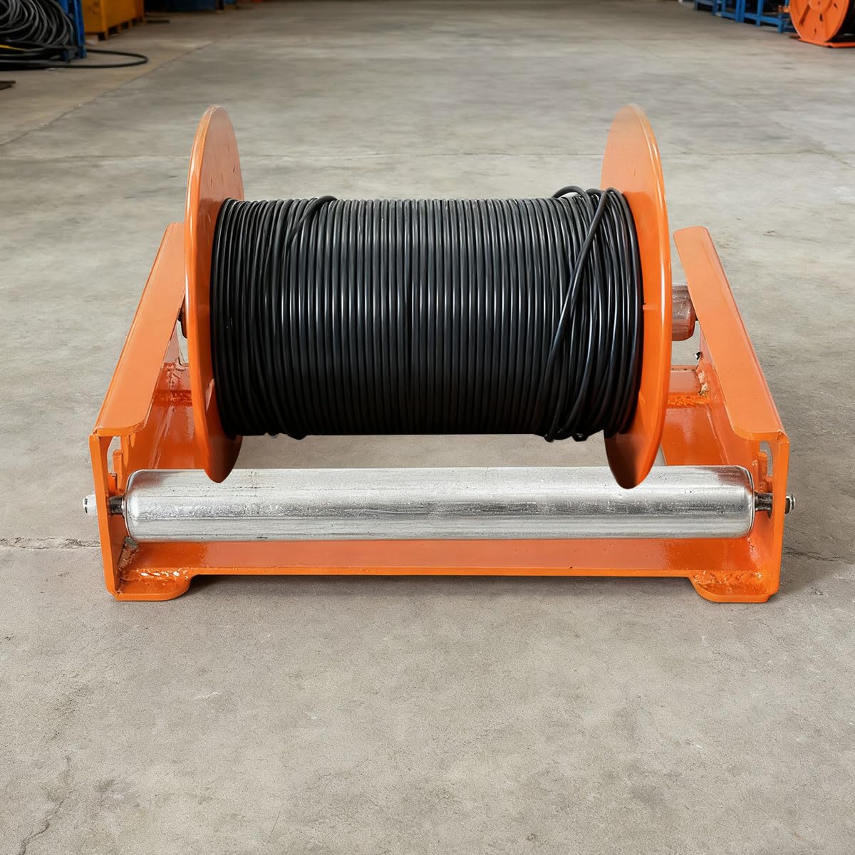 Svolgitore di Cavi a Tamburo in Acciaio Industriale Portata 200 kg | 5 Posizioni Regolabili, Compatibile con Bobine fino a 36 cm, Ideale Per Cavi Elettrici InCantieri e Officine