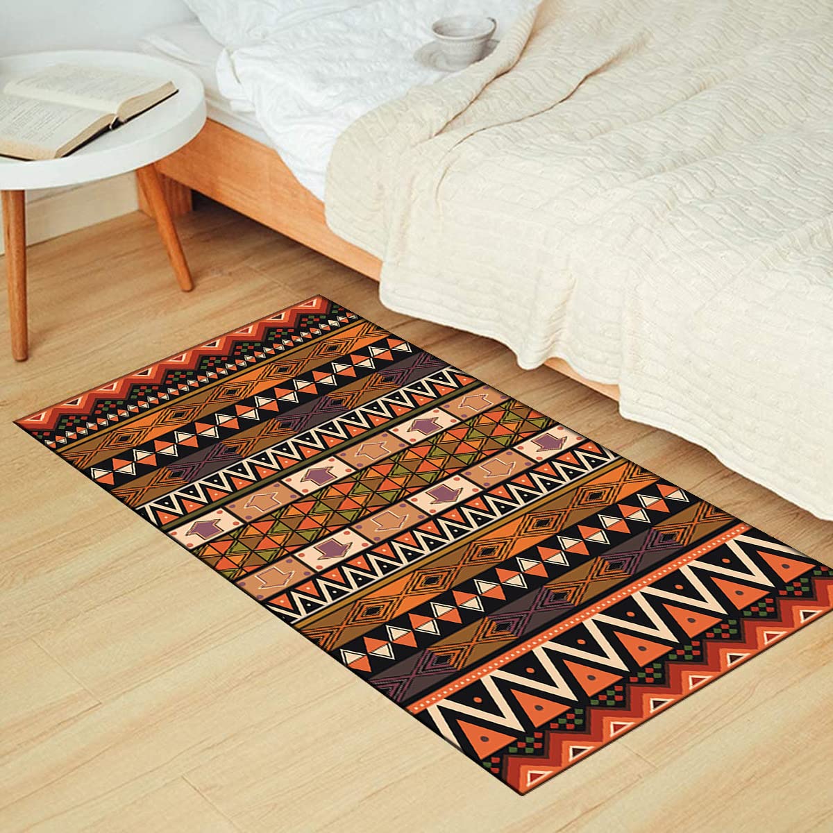 Läufer Teppich Flur Modern Abstrakt Marokkanisches Geometrisches Design Rutschfest Waschbar Teppich für Wohnzimmer Küche