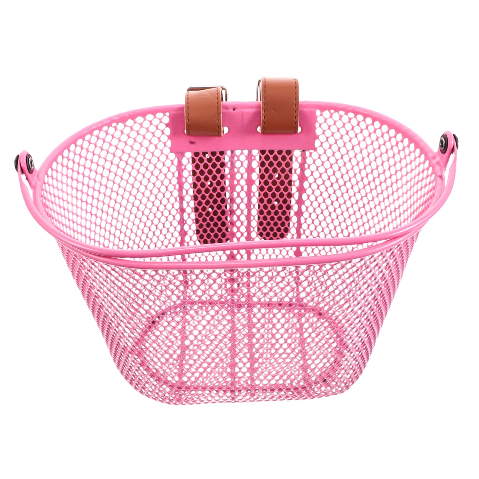 Milisten Bike Basket Cute Metal Front Frame Bicycle Basket for Boys and Versatile Handlebar Wire Bin for Scooters and Balance Bikes Durable Cycling Accessory