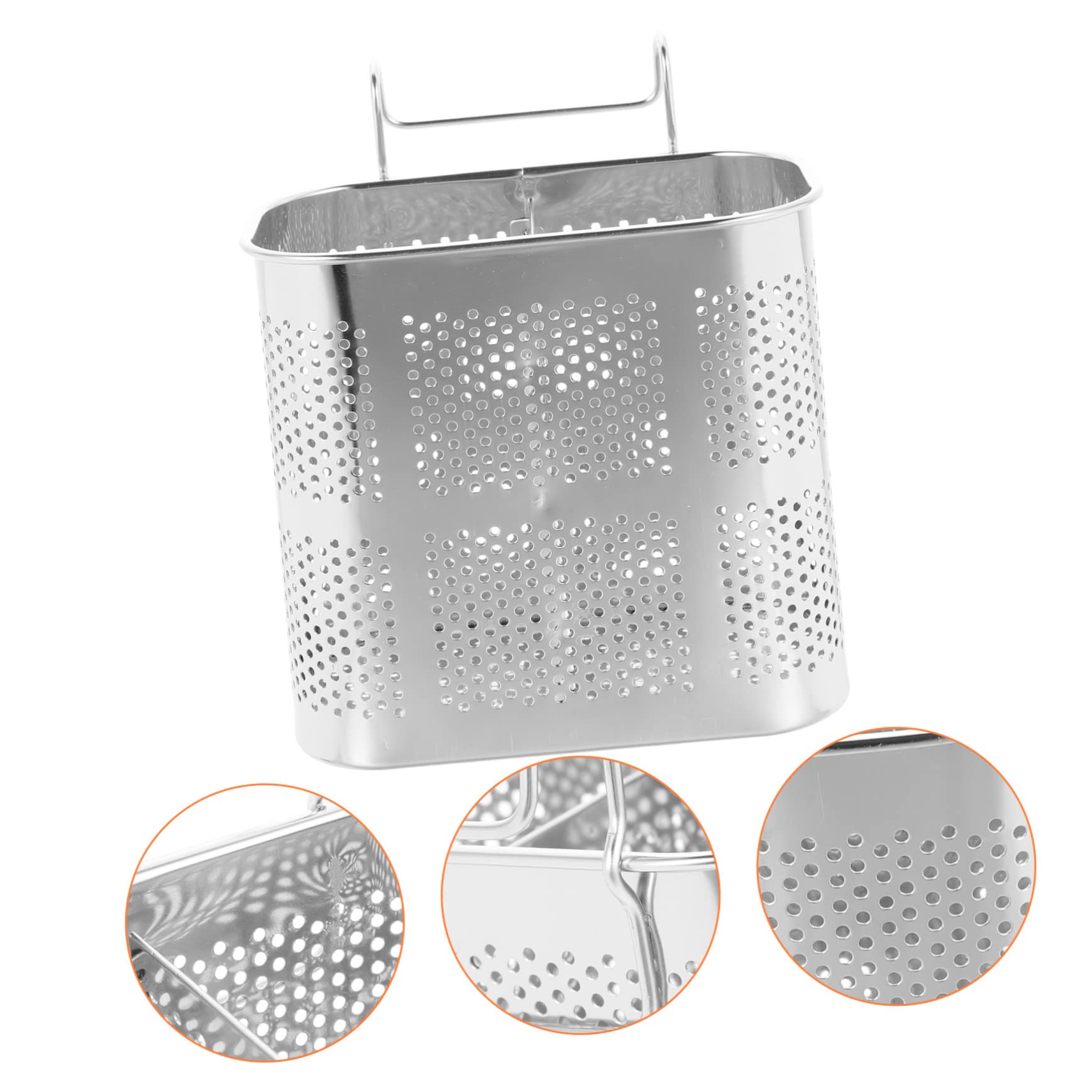 Cabilock Égouttoir À Couverts En Acier Inoxydable, Porte-Ustensiles De Cuisine Suspendu, Organisateur De Cuisine Pour Cuillères, Fourchettes Et Baguettes, Rangement Et Séchage