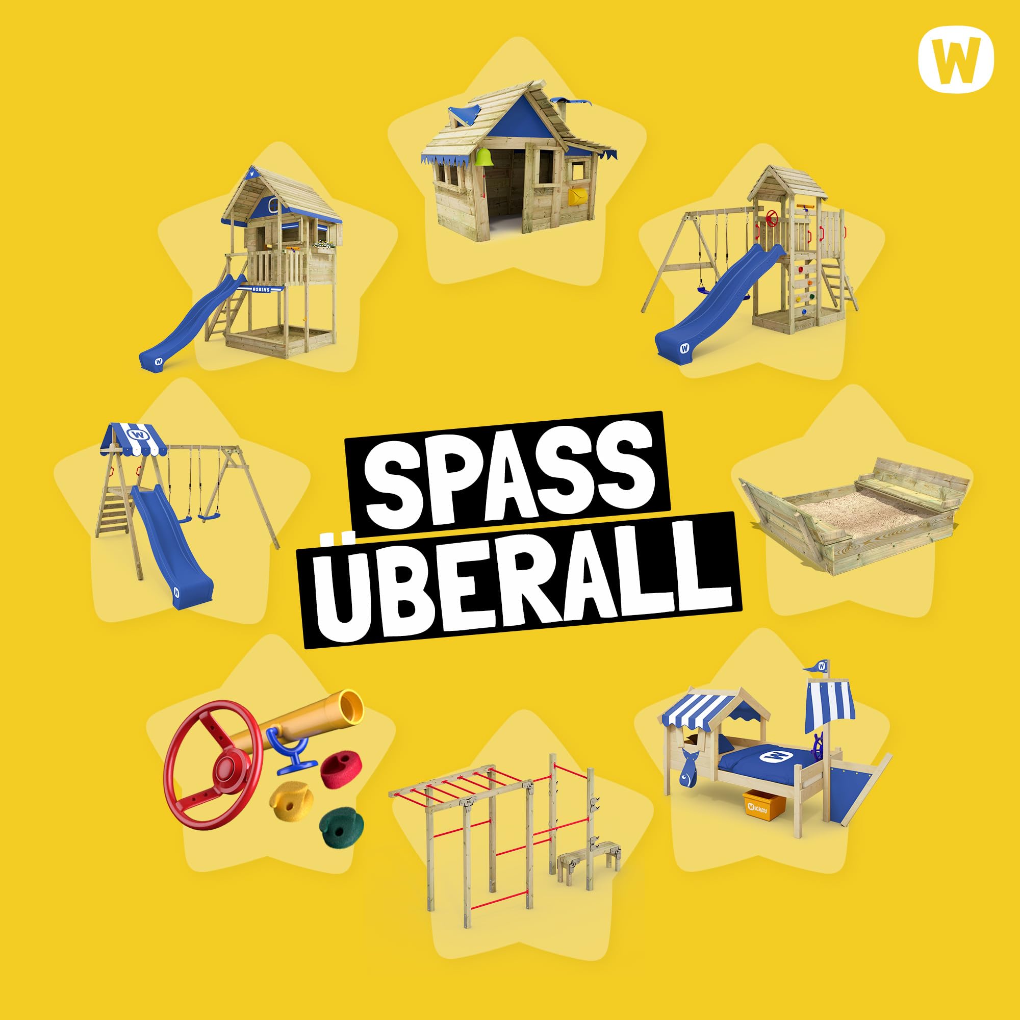 Wickey Spielturm Skyflyer 120 & 90 mit Rutsche und Plane Doppelschaukel Spielgerät Garten