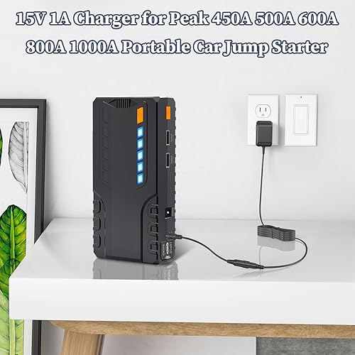 Miniatura 2 de Cargador de arranque de coche de 15 V 1 A para pico 450A 500A 600A 800A 1000A fuente de alimentación para Booster para Schumacher para TACKLIFE T6