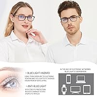 Vista 4 de Paquete de 2 lentes de lectura progresivos multienfoque para hombres y mujeres, bloqueo de luz azul para computadora y lectores antifatiga ocular