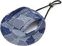 Vista 27 de Sombrero de princesa de ala redonda, visera para mascotas, sombrero poroso de malla para perro con agujeros para las orejas para perros pequeños