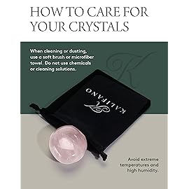 KALIFANO Rose Quartz Palm Stone with Healing & Calming Effects - AAA Grade High Energy Cuarzo Rosa with Information Card - Reiki Worry Crystal Used for Friendship and Love (Family Owned and Operated)