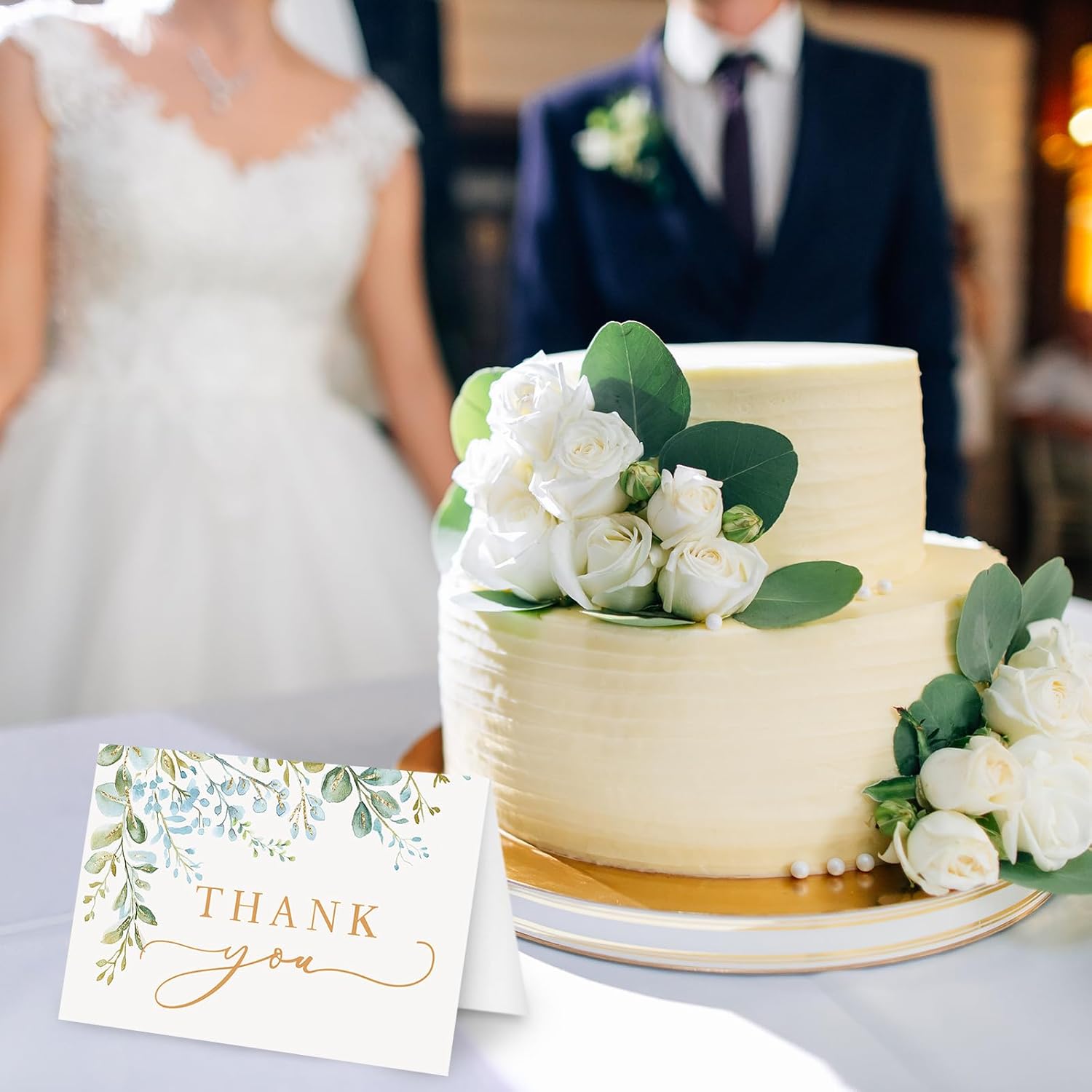 Whaline 24 Pack Spring Thank You Cards Bulk Green Blue Eucalyptus Leaves Greeting Blank Note Cards with Envelope Stickers for Wedding Baby Shower Birthday - Image 6