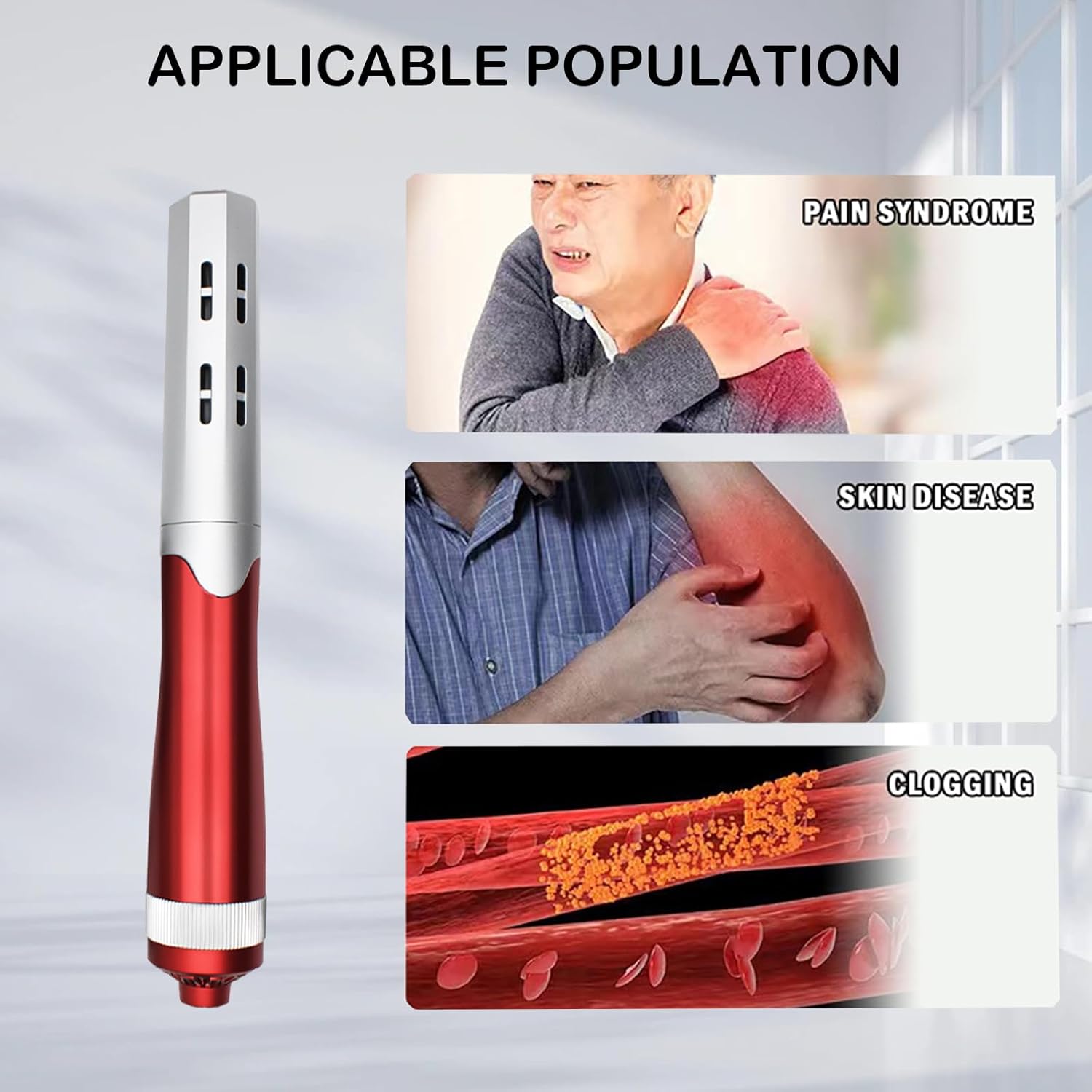 Vibrance 7.0 Terahertz (THZ) Wand Blower, Health Physical Therapy Board, Electric Heating Massage Device for Body and Water Relaxation Terahertz Frequency Wand