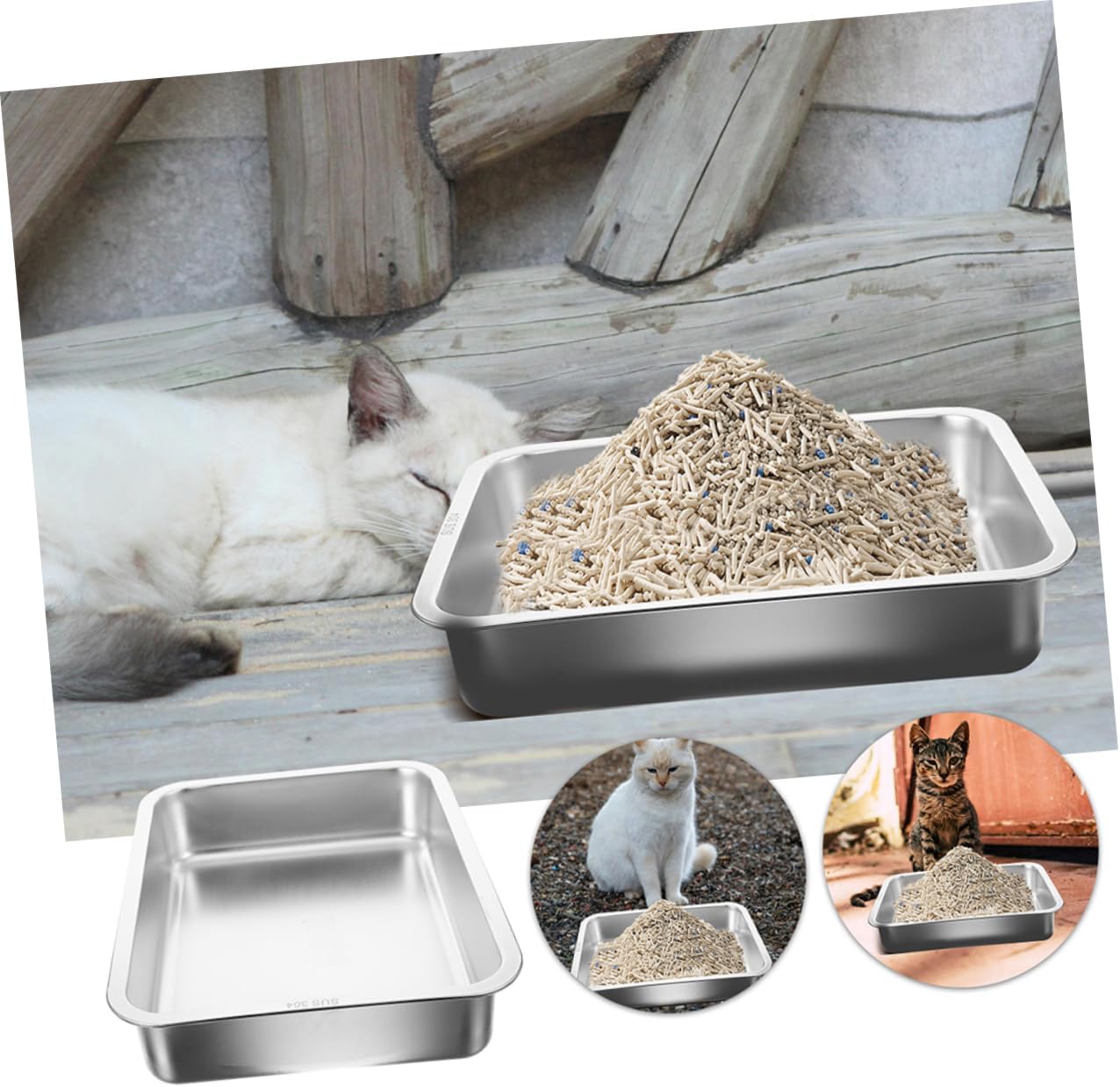Litter Box Magnetic Design for Easy Access Small Litter Pan for Kittens and Cats Easy to and Maintain