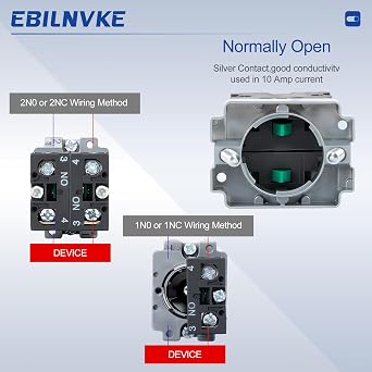 2 Pack 22mm 3 Position Maintained Selector Switch