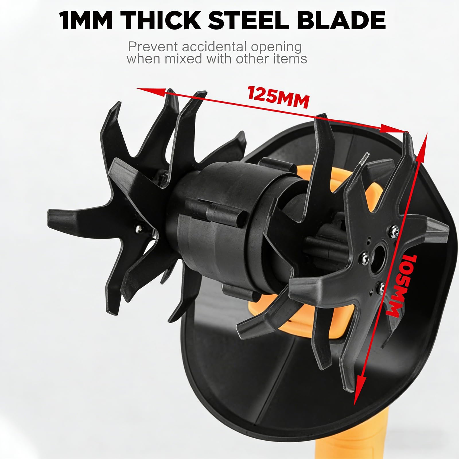 Cultivador de Mano de 16,8 V/21 V, Minicultivador Inalámbrico con 2 Baterías, Ancho de Labranza de 12,8 Cm, Profundidad de 10,3 Cm, Rotavator Eléctrico de Jardín, Cultivador de Cultivadors 2*1500mAh