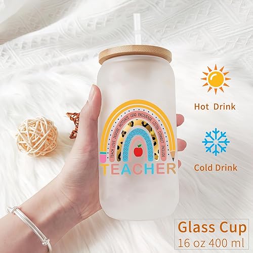 Miniatura 10 de 8 piezas de regalos de agradecimiento para profesores para mujeres, juego de regalo de taza de flores para profesores, cesta de regalo para regalos