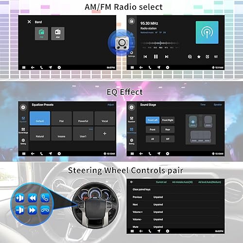 Miniatura 5 de 10.1 pulgadas universal Android 11 DIN estéreo de coche capacitivo ajustable IPS pantalla táctil 2G RAM + 32G ROM con unidad principal de navegación