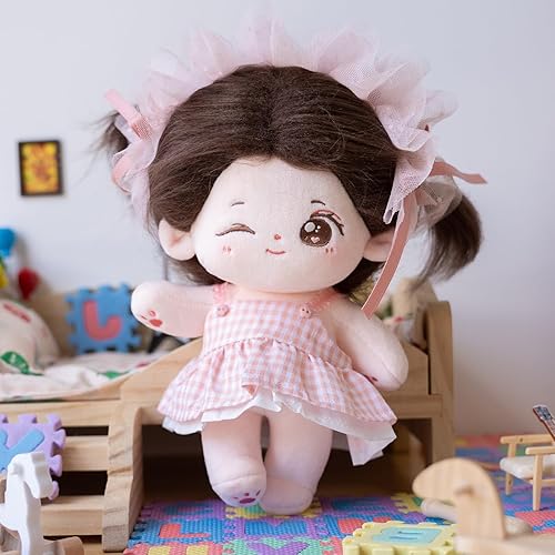 Miniatura 4 de CALEMBOU Muñeca de felpa, muñeca de algodón de 7.9 in con esqueleto, peluche de anime, muñeca de peluche suave, juguetes de peluche Kawaii, regalo
