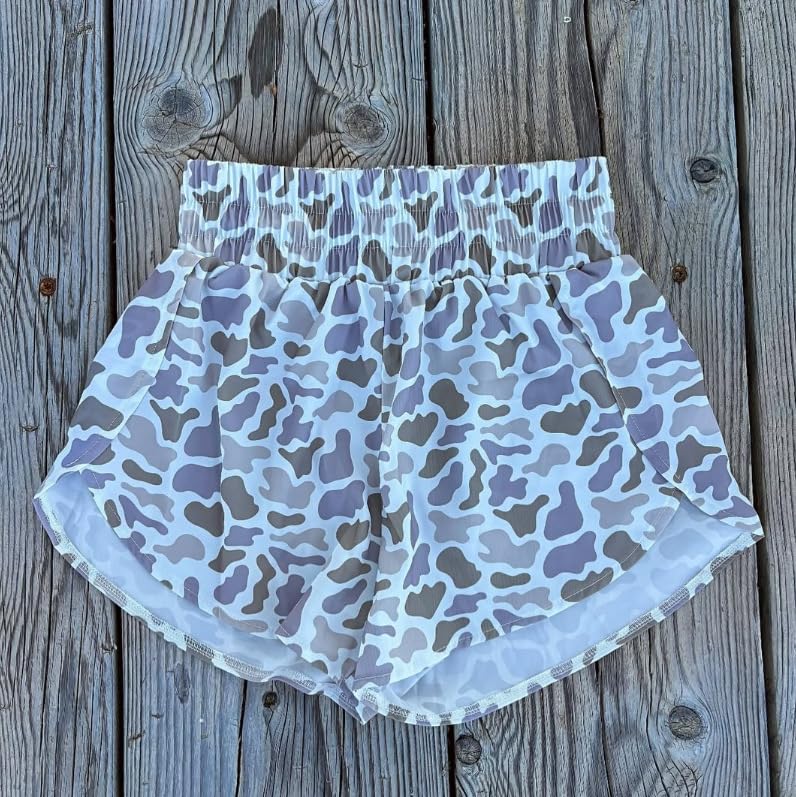 Image of MANGMAO Colorful Camo Boxer Shorts Women Summer Graphic Print Cute Shorts 2025 Trendy