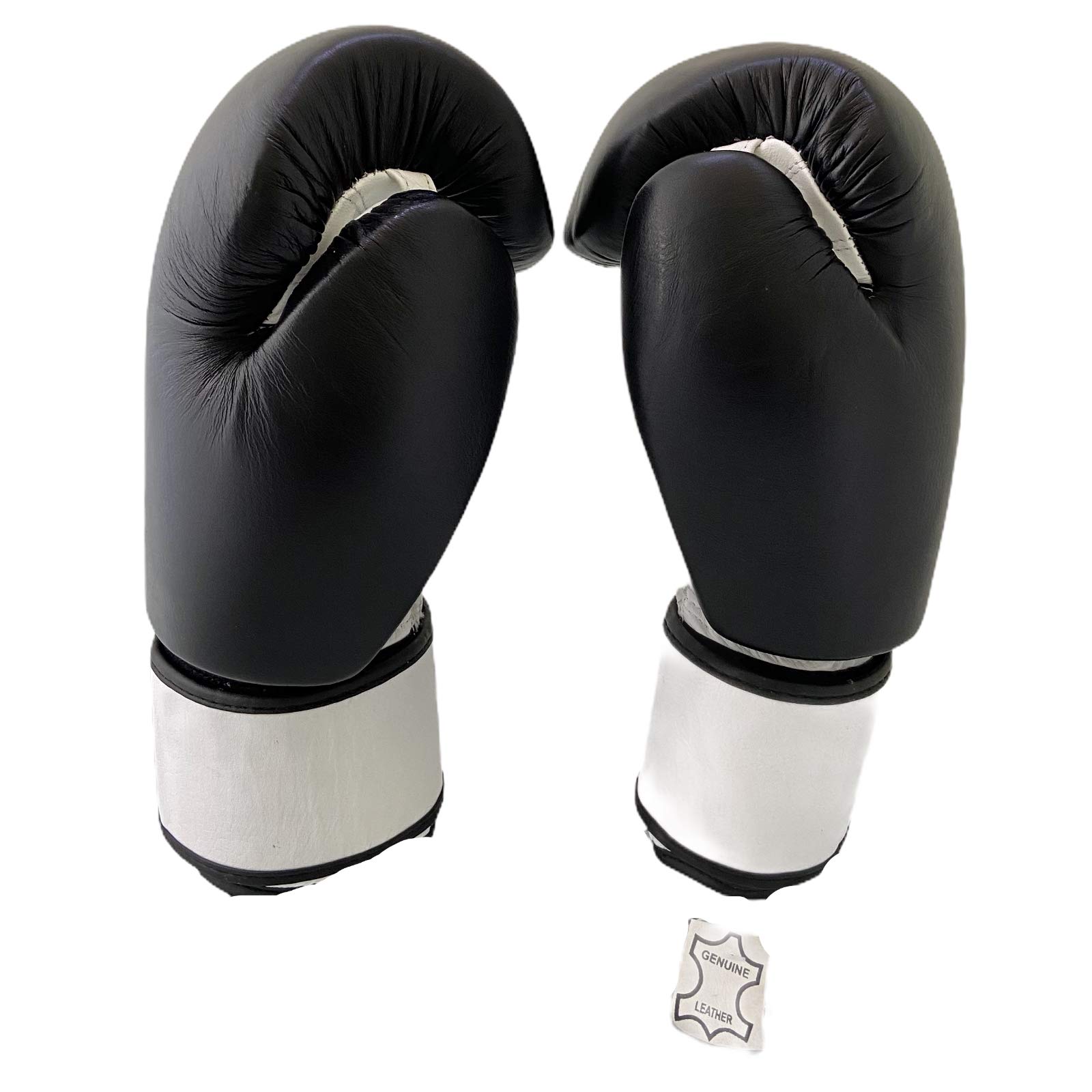 guantoni da boxe Sparring Bag lavoro Premium 100% vera pelle uomini donne pastiglie lavoro (bianco/nero, 340,2 g)