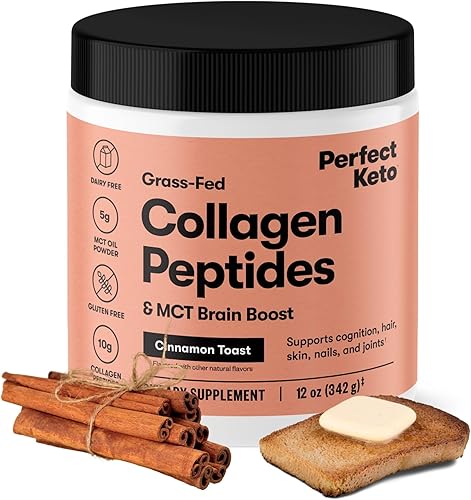 Perfect Keto - Proteína de colágeno en polvo con aceite MCT - Multi Suplemento, GF, alimentado con hierbas naturales, ideal para Dietas cetogénicas,