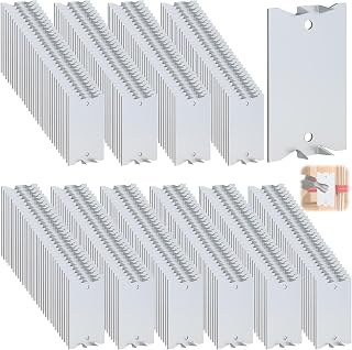 100 Pack Safety Nail Plates for Wood Studs, 2.5 x 1.5 Inch Cable Wire Protector, Metal Anti-Nail Protection with Sharp Pointed Prongs for Plumbing & Wiring Protection