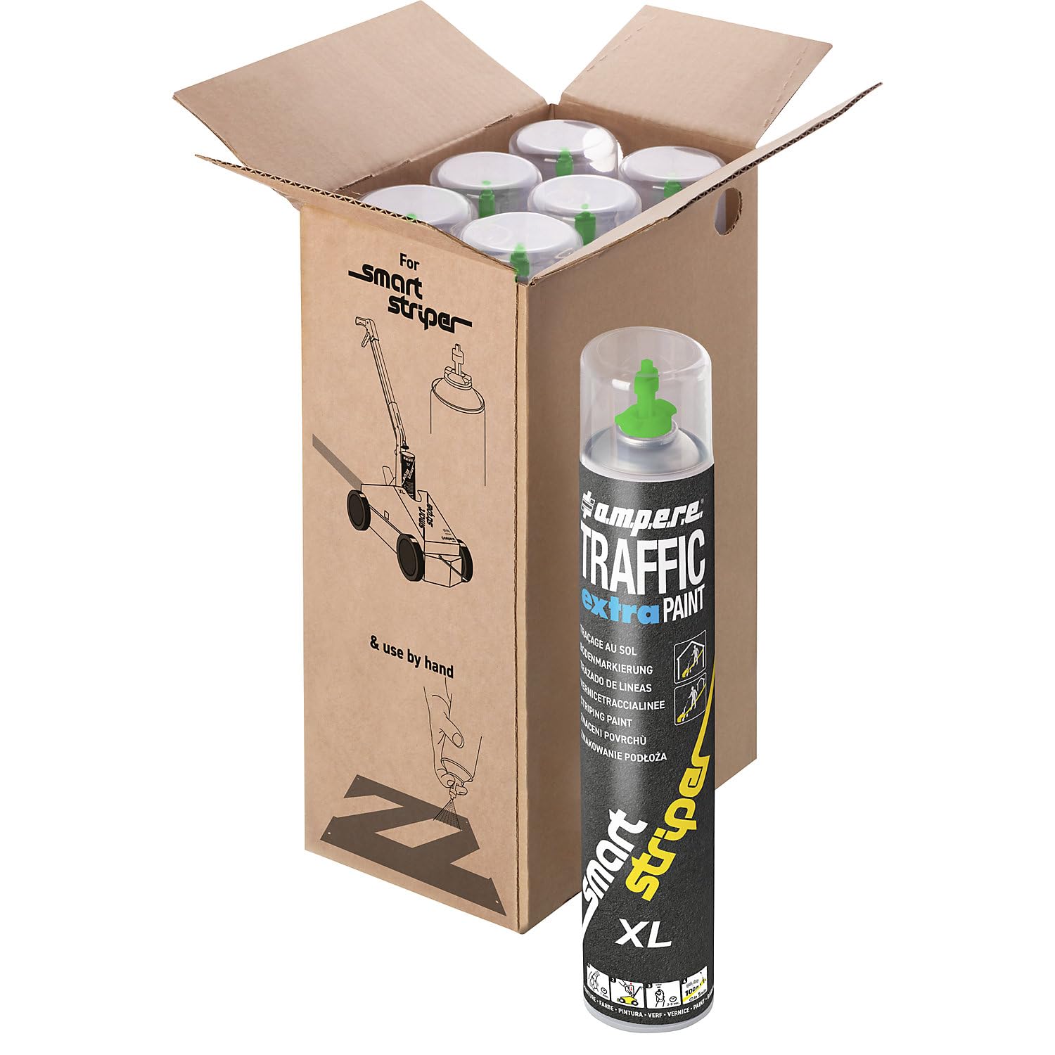 Ampere | Markierfarbe Traffic extra Paint® XL | Inhalt 750 ml | VE 6 Dosen | Grün