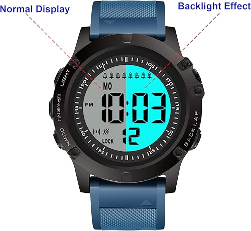 Miniatura 6 de TICCI - Reloj de 8 alarmas vibratorias para hombres, medicamentos, píldora, avisos de alerta Vibra, para ancianos, personas mayores, dígitos grandes