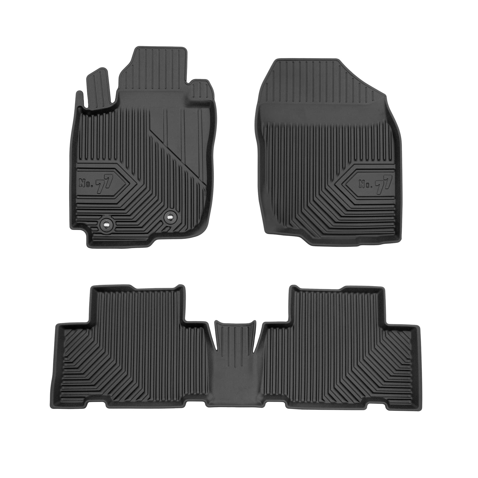 ELMASLINE - Tappetini in gomma 3D per Toyota C-HR Hybrid (2024-2026) | 2. Generazione | Accessori per tappetini | Non adatto per Plug in Hybrid