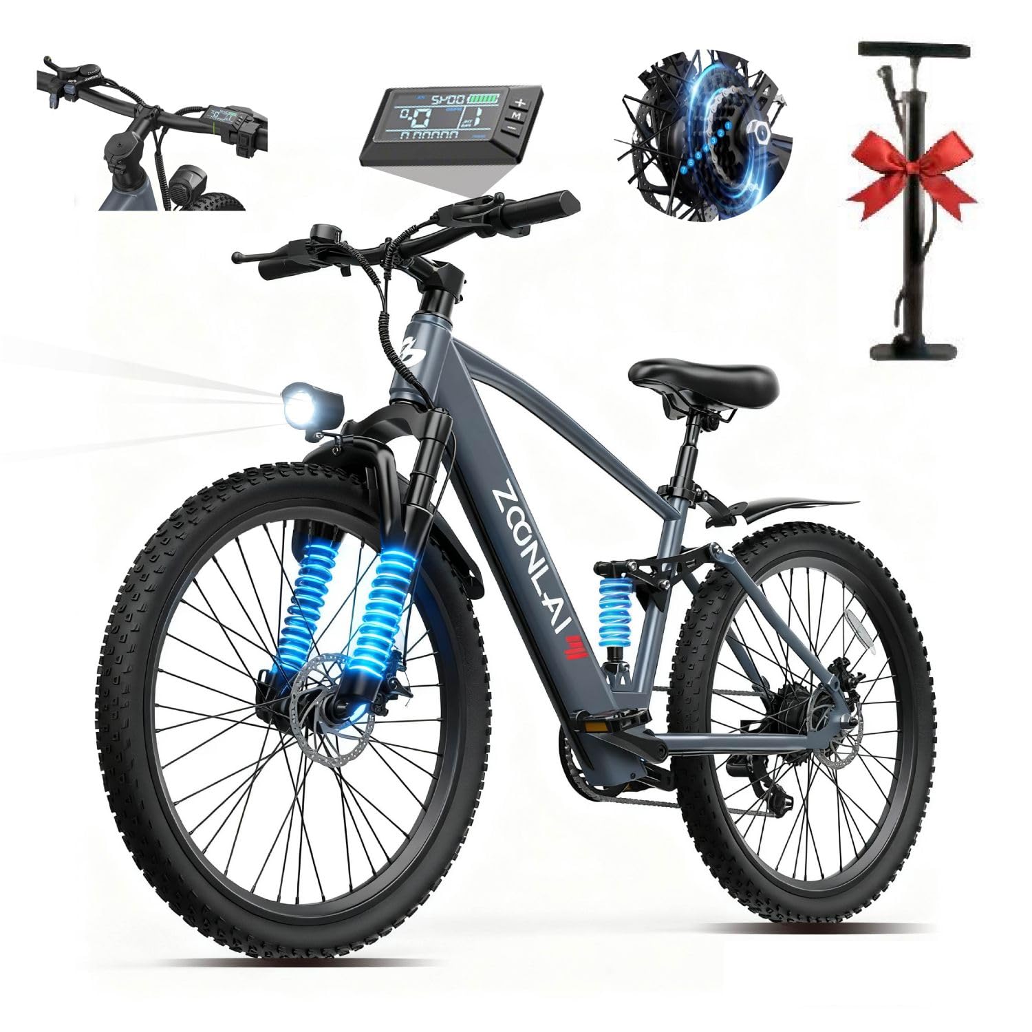 Electric Bike for Adults, 20" 24" 26" 1000W 1500W 2000W Peak Motor, 48V 36V 10AH 13AH Ebike, 30-45Miles 22-25MPH Electric Bicycles, 7-Speed ebikes for Adults