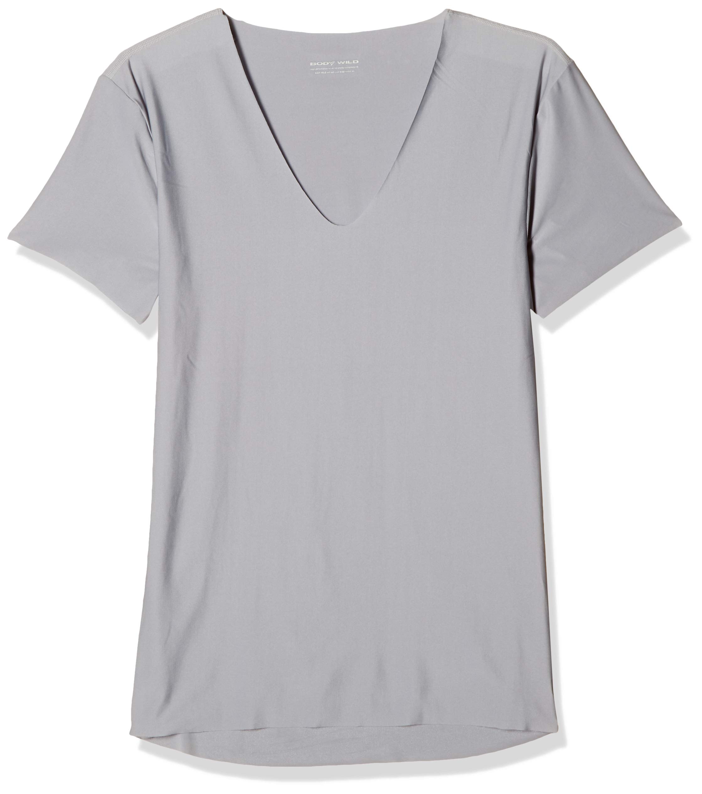 Y's ワイズ　Tシャツ　グレー　Vネック　ヴィンテージ　裾スリット　リネン混 Amazon | [ボディワイルド] Tシャツ 半袖 Vネック AIRZ
