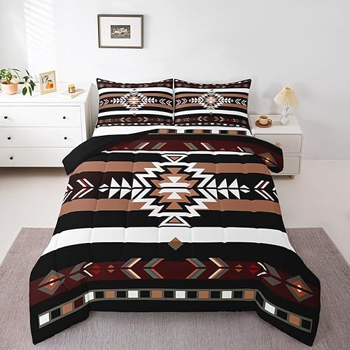 Miniatura 13 de Feelyou Groovy - Juego de edredón de flores para niñas y niños, edredón retro floral bohemio con hongos de los años 70, juego de ropa de cama de