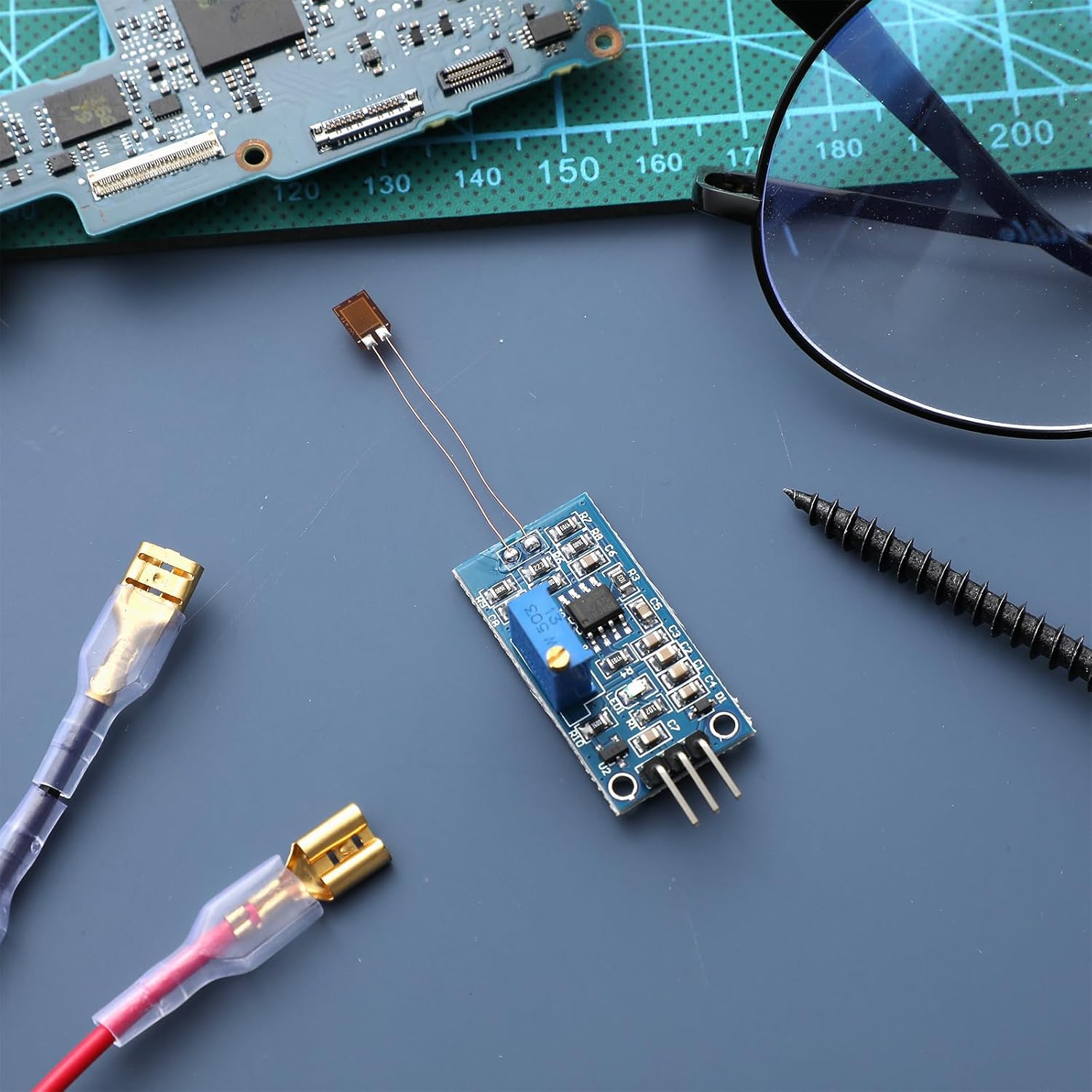 ULTECHNOVO Digital Load Cell Weight Sensor - Load Cell Voltage Sensor - Test Sensor Strain Gauge Amplifier Module and Bending Sfp Module Detection Test Kit for DIY Portable Electronic Kitchen Scale