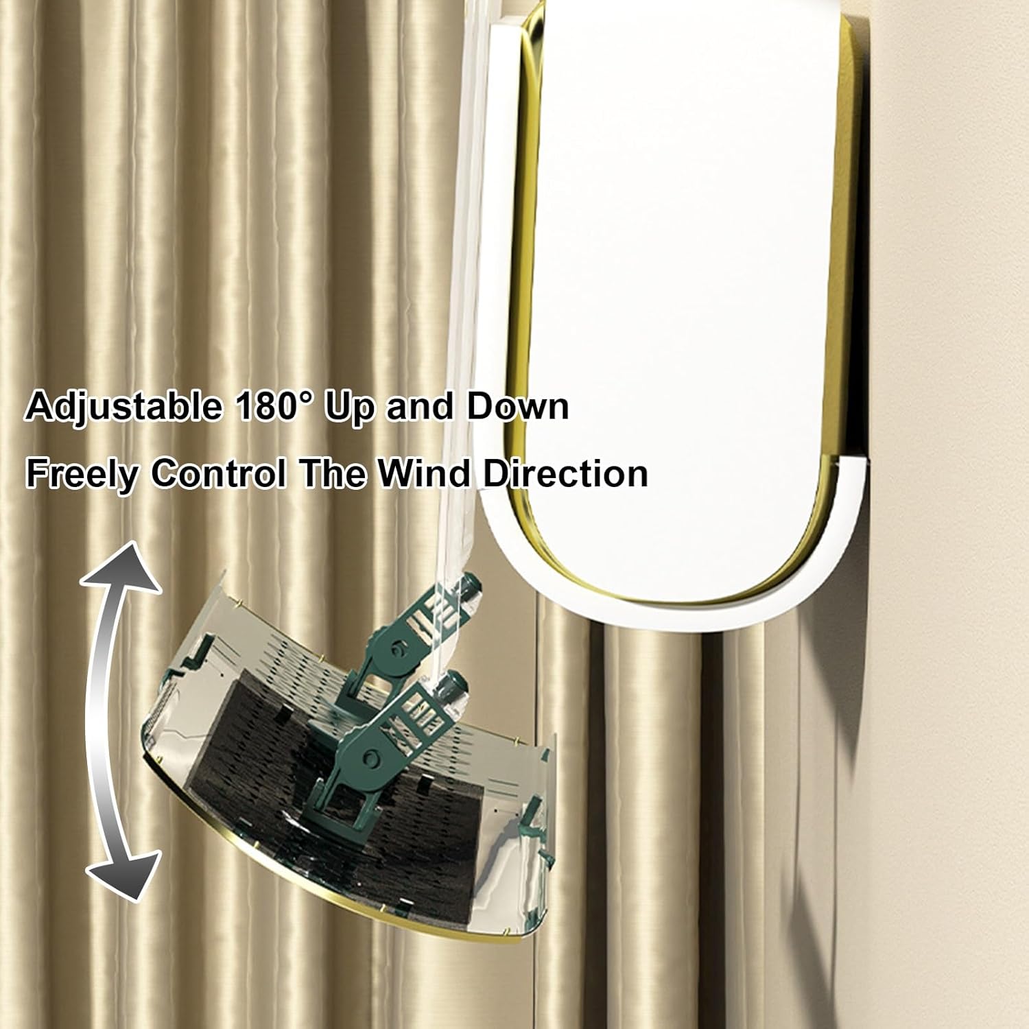 Retractable Air Conditioner Deflector 29-42 in, 180° Adjustable Air Vent Deflectors, Anti-Wind Baffles, Enhance Cooling and Heating Circulation(Green)