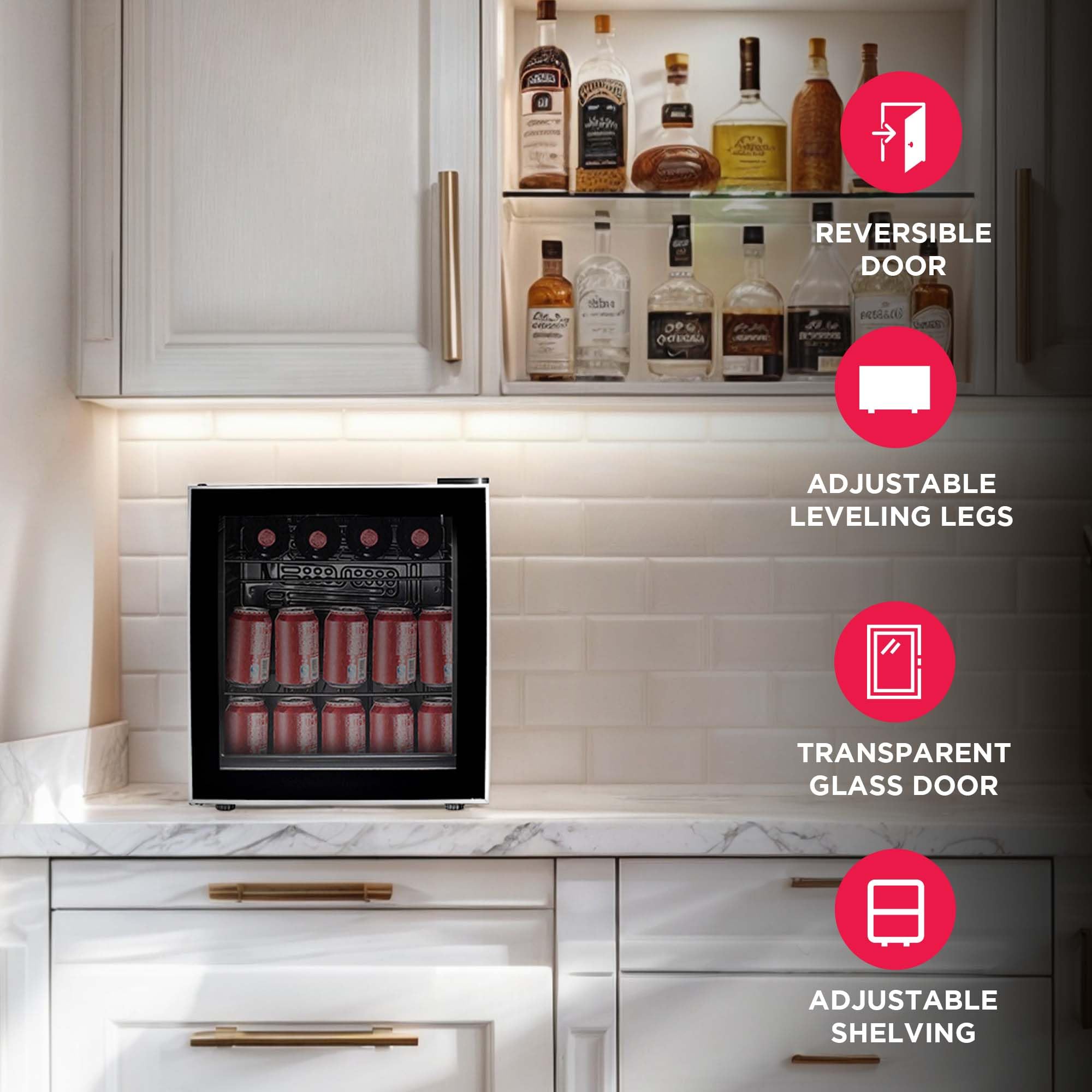 Frigidaire Efmis164 60 Can, Glass Door Beverage Center Refrigerator on Fridge.com - View 4