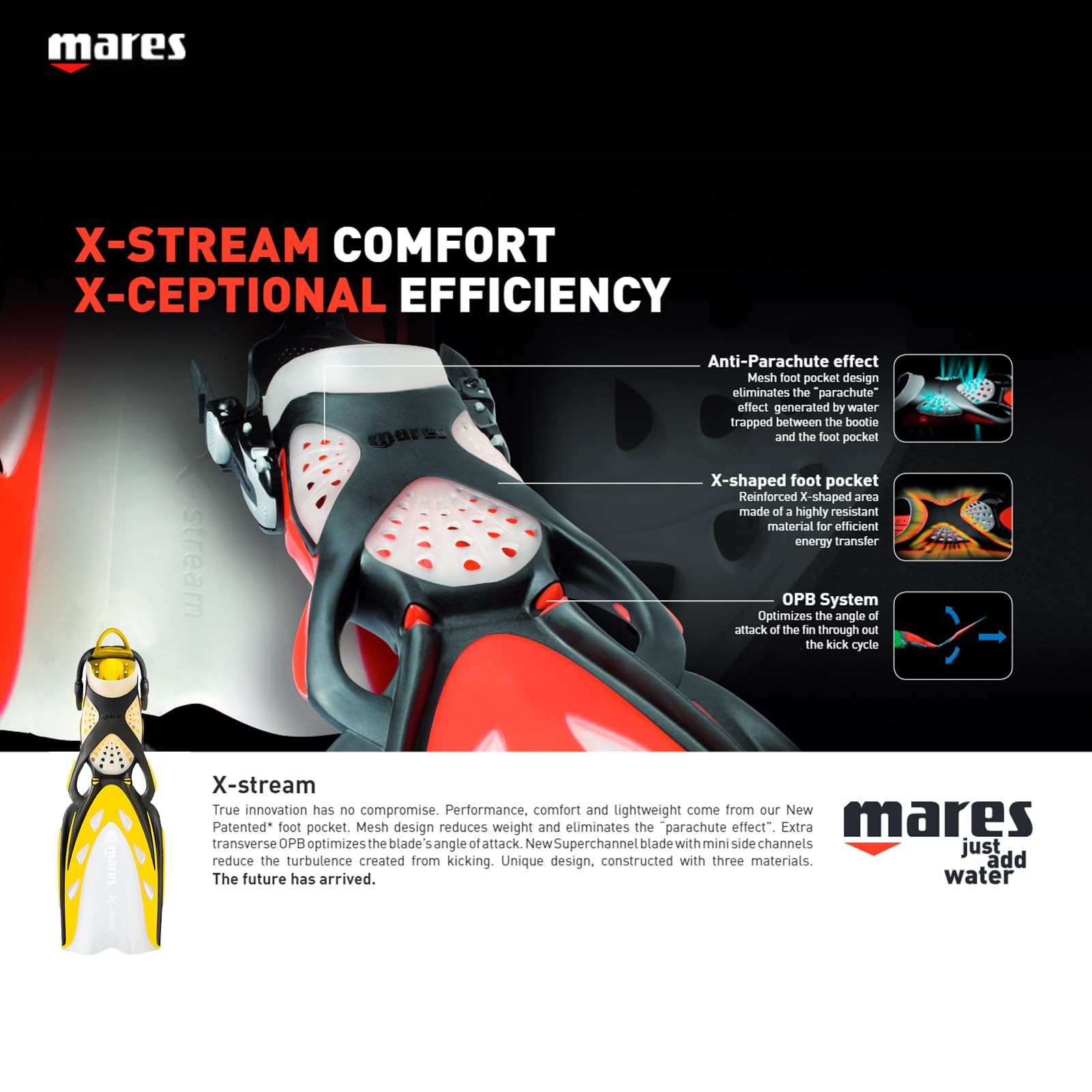Mares Fins X-Stream 410019BNXLOR