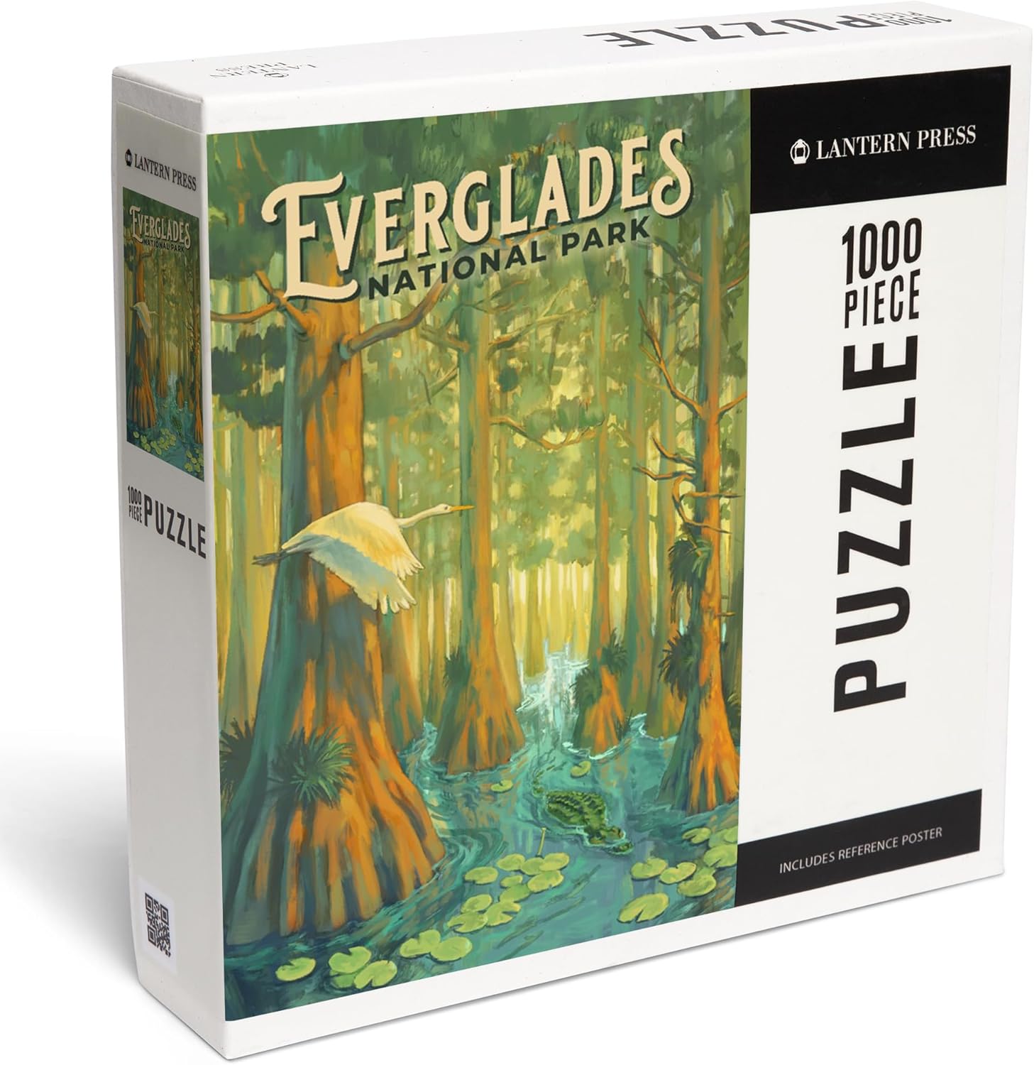 "Lantern Press Everglades National Park, Florida, Oil Painting, 1000 Piece Jigsaw Puzzle for Adults, Made in USA with Reference Poster"
