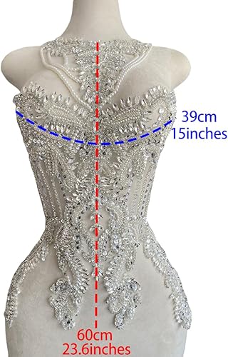 Miniatura 7 de Apliques hechos a mano de cristal sobre encaje, diamantes de imitación para coser, cuentas de flecos, parches de lentejuelas, accesorios de