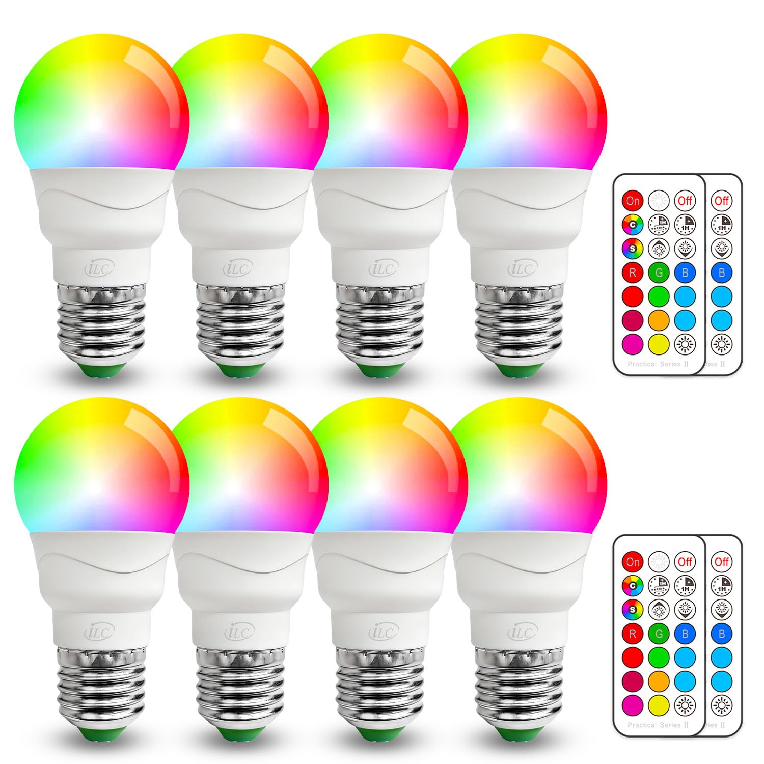 ILC Color Changing LED Light Bulb, A15 40W Equivalent, 5000K