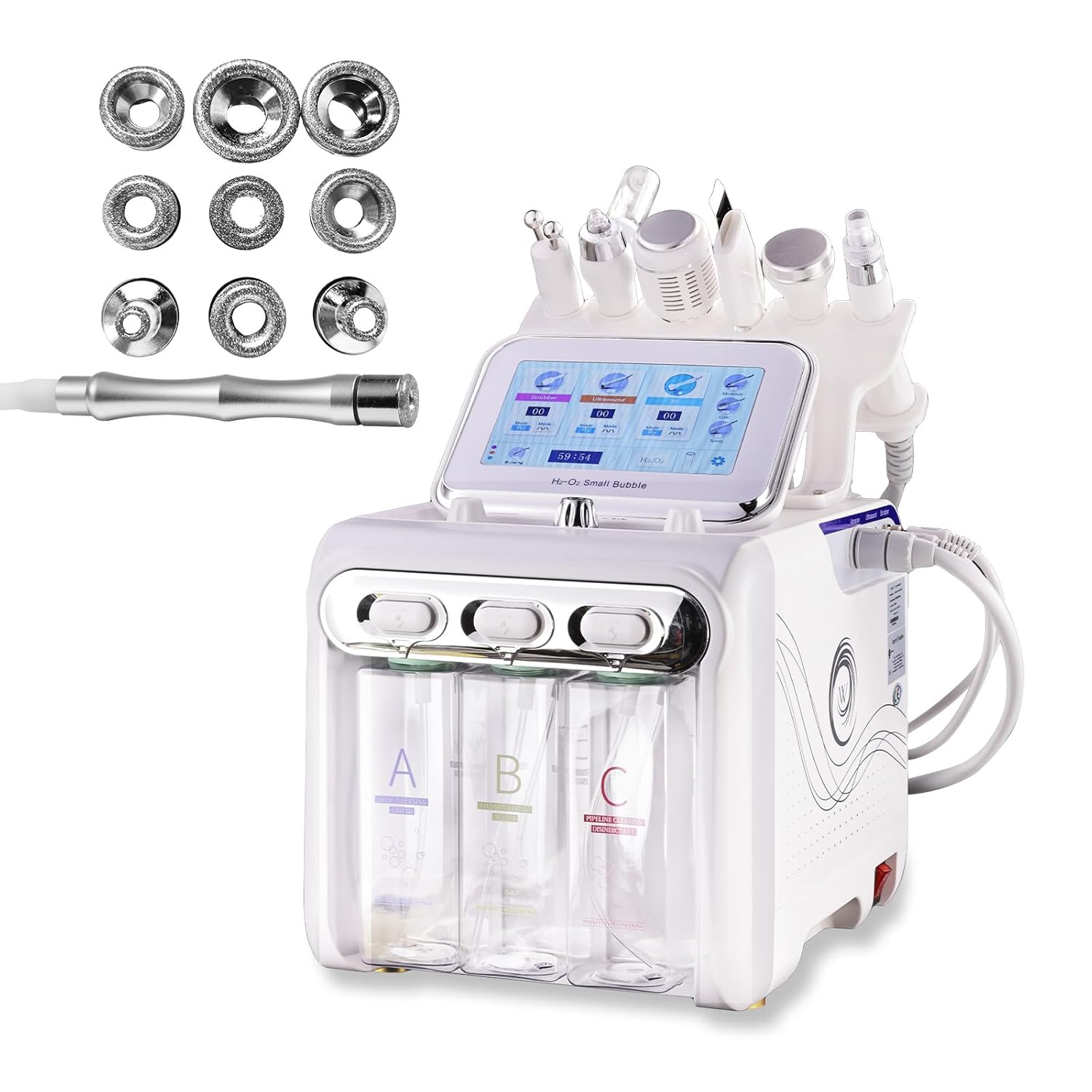 TopDirect 3 in 1 Diamond Machine, TopDirect Facial Skin Care Salon Equipment Beauty Device with Spray Gun (Strong Suction Power: 65-68cmhg)