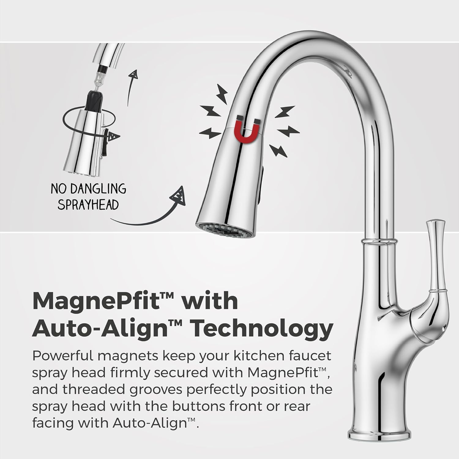 Pfister Alderwood Kitchen Faucet with Pull Down Sprayer and Soap Dispenser, Single Handle, NSF Certified, Polished Chrome Finish, F5297AWC