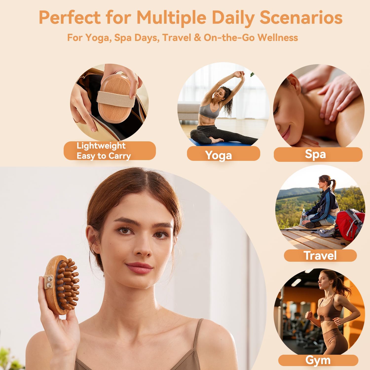 2PCS Meridian Massage Brush,Gua Sha Tool,Body Massage Brush,Wood Therapy Massage Tools, Meridian Brush for Belly,Body Sculpting Tools,Guasha Brush, Wooden Massage Tools,按摩梳, 经络刷 - Image 7