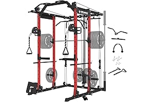 Mikolo Power Cage: Multi-Functional 1500LB Power Rack with Cable Crossover System