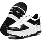 HHSTS Roller Skate Shoes for Kids Boys Girls Upgraded Fashion Sneakers with Detachable 4-Wheels for Kid Sport Shoes Christmas Birthday Gifts