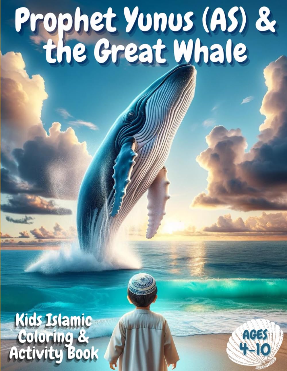 Prophet Yunus (AS) & the Great Whale: Kids Islamic Coloring & Activity Book | Age 4 - 10