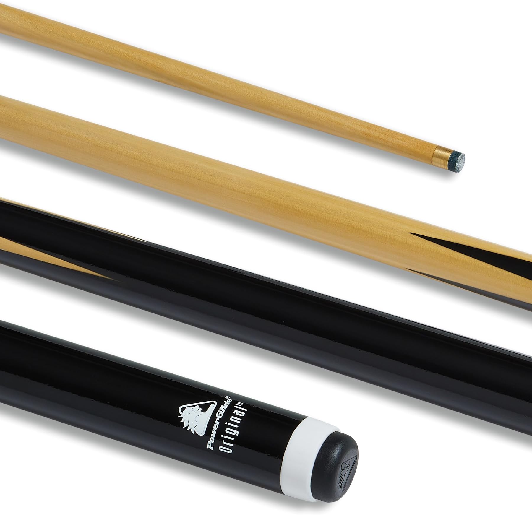 Snooker Pool or Billiard Cue Stick | Original 1 or 2-Piece 50/50 | Poplar Shaft with Painted Butt | 10mm Tip | Available in Junior Lengths 36" 42" 48" 52" or Adult 57" | Black, Blue or Red