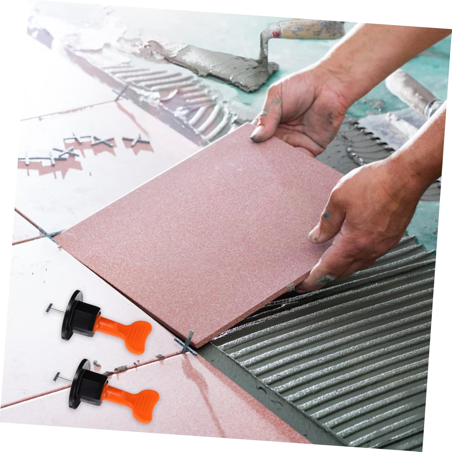 100pcs Tile Leveling Pliers Tile Spacer Wall Leveler System for Install Tool