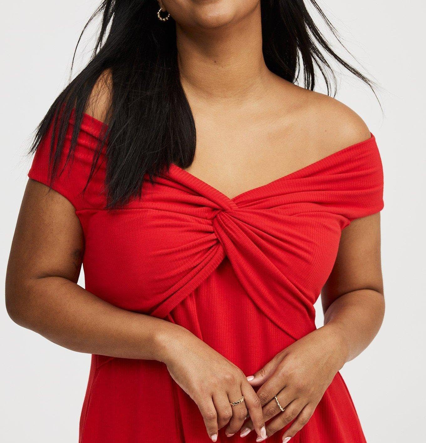 Torrid Women's Plus Size Off-Shoulder Mini Dress - Image 2