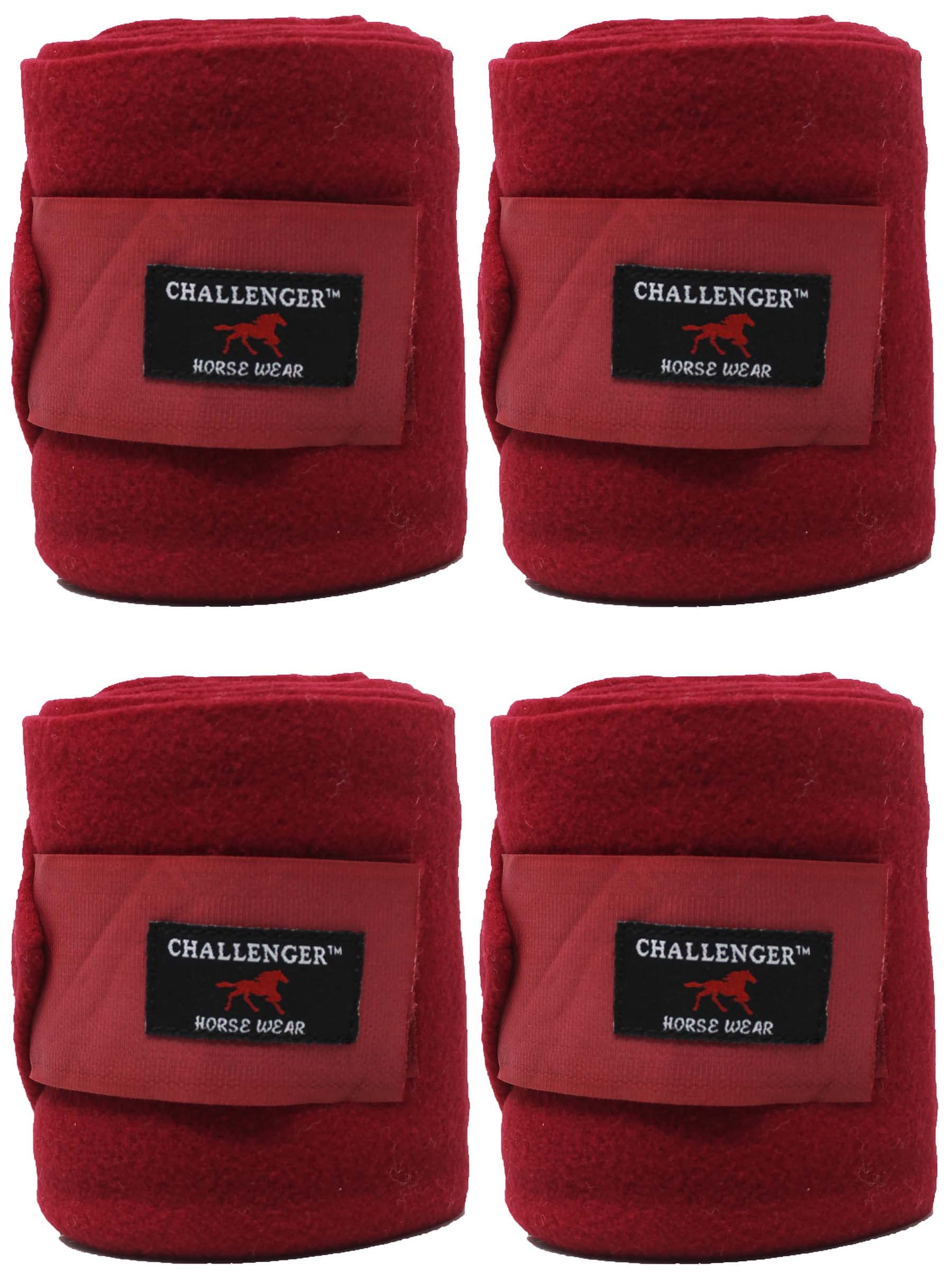 CHALLENGER 10ft Horse Grooming Leg Polo Wrap Set of 4 Soft Fleece 95R