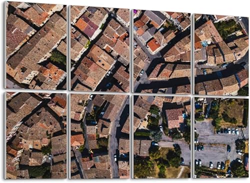 Paneles de pared acústicos insonorizados ver calles pueblo Provenza tejas tejas viajes a Europa Autoadhesivo Arte Paneles acústicos Reducir