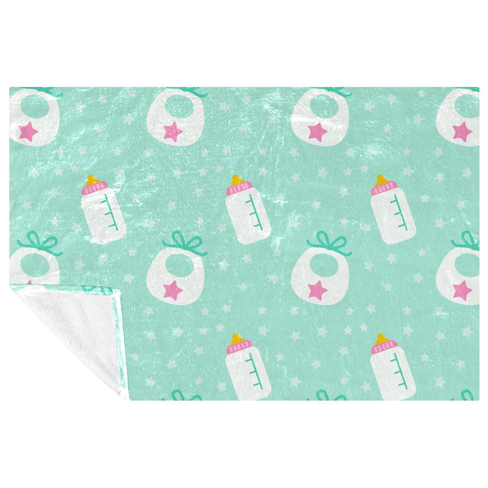 Couverture douce motif bouteille de lait 150x100 cm pour lit et canapé