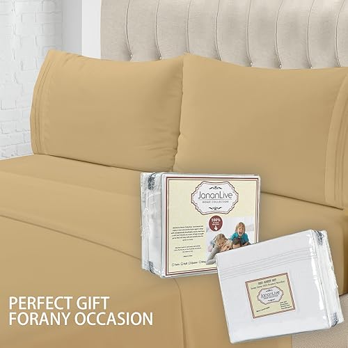 Miniatura 7 de Juego de sábanas de lujo de 3 piezas para cama de 16 pulgadas, juego de sábanas y fundas de almohada transpirables de hotel, sábanas y fundas de