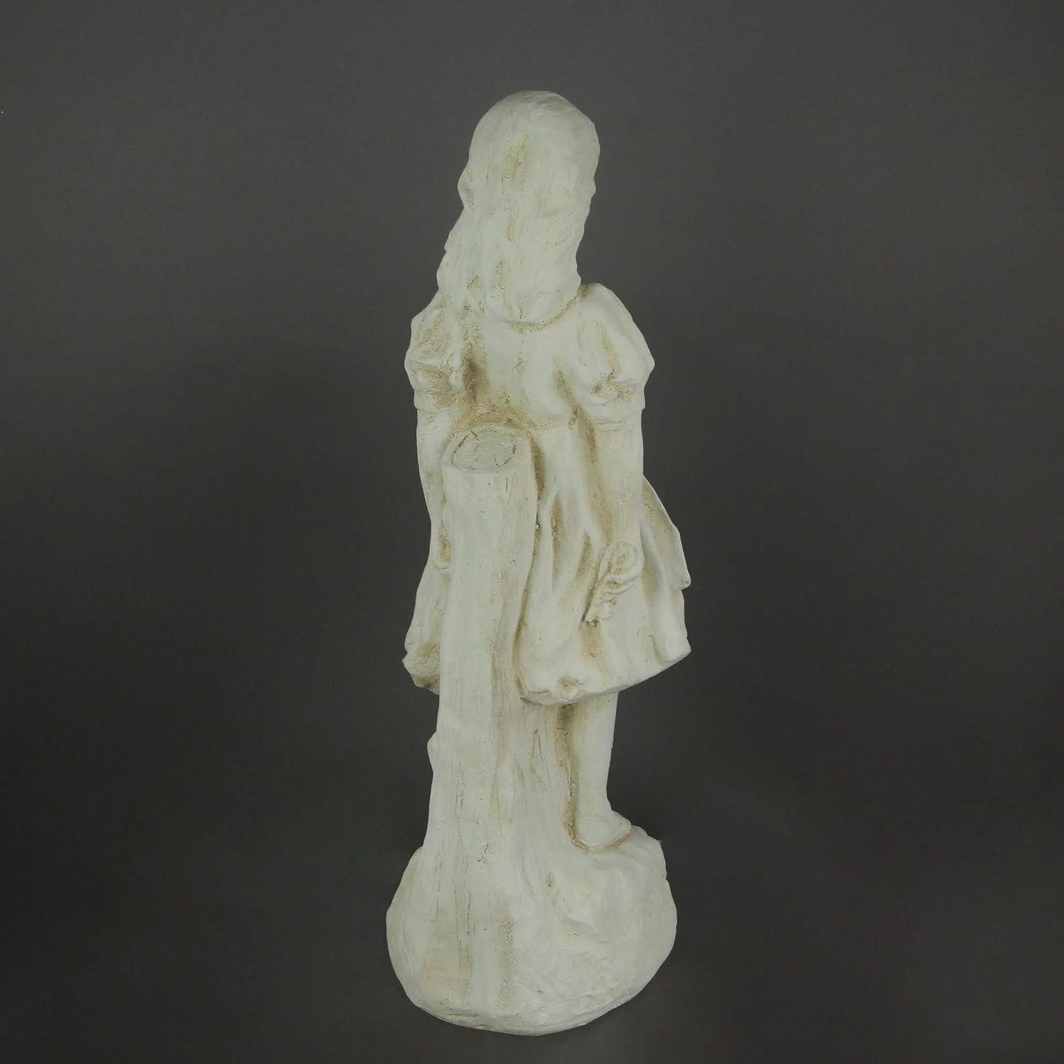 Things2Die4 Alice in Wonderland Antique White Finish Statue 19.5 Inches High-Cement
